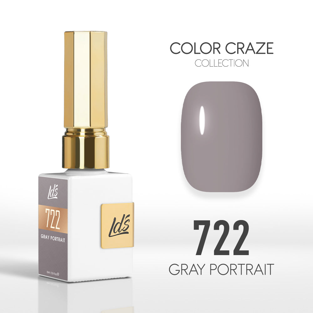 LDS Color Craze Gel Nail Polish - 722 Gray Portrait - 0.5oz