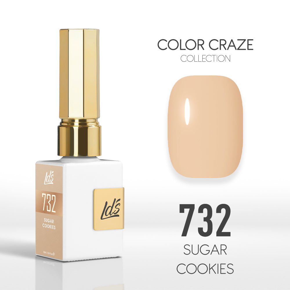 LDS Color Craze Gel Nail Polish - 732 Sugar Cookies - 0.5oz