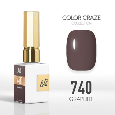 LDS Color Craze Gel Nail Polish - 740 Graphite - 0.5oz