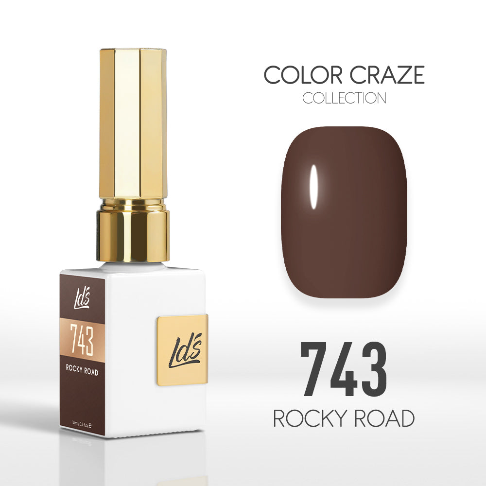 LDS Color Craze Gel Nail Polish - 743 Rocky Road - 0.5oz