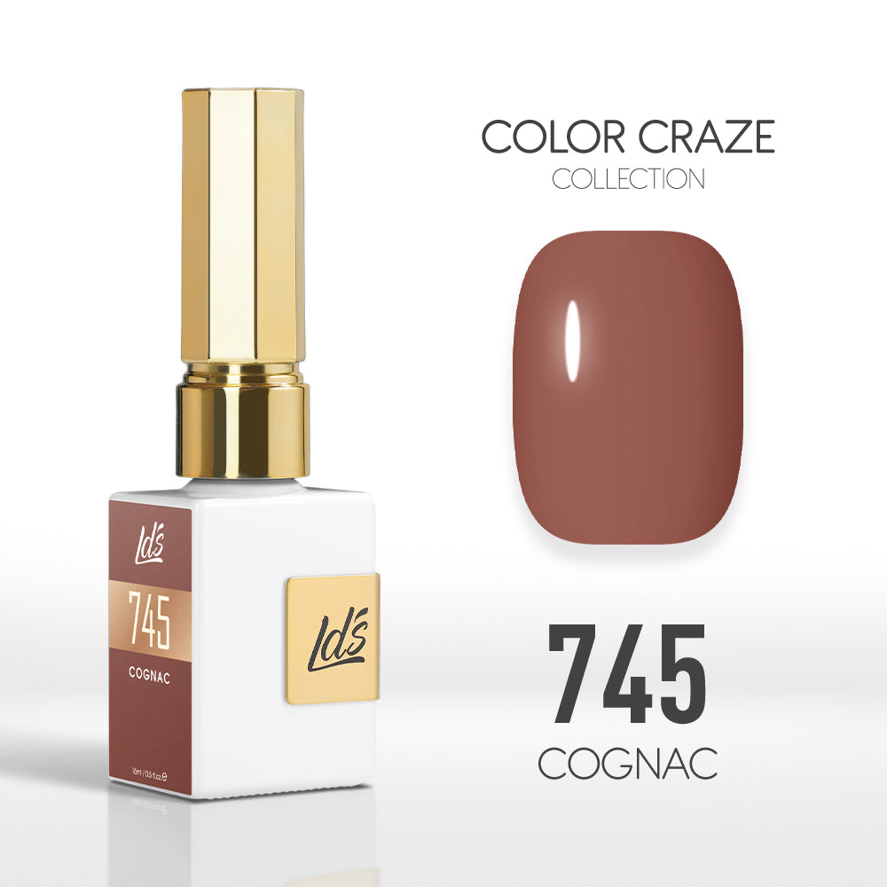 LDS Color Craze Gel Nail Polish - 745 Cognac - 0.5oz