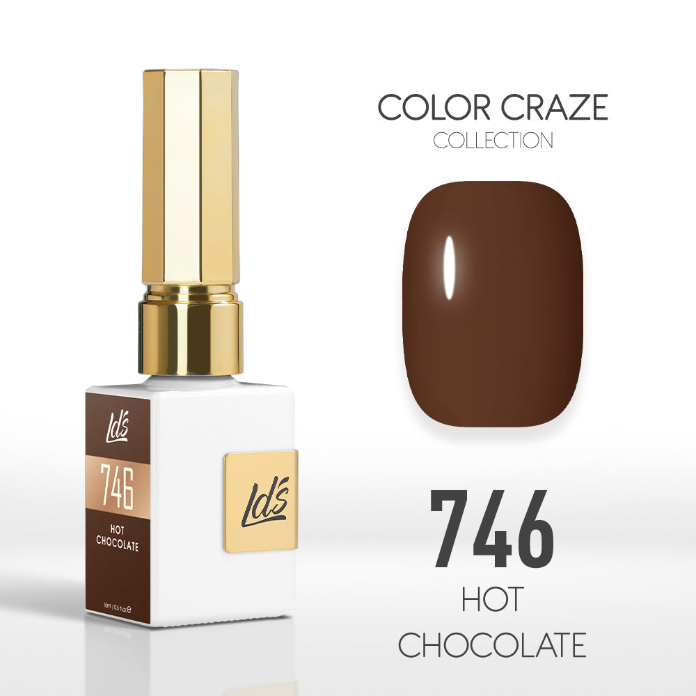 LDS Color Craze Gel Nail Polish - 746 Hot Chocolate - 0.5oz