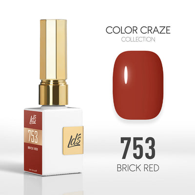 LDS Color Craze Gel Nail Polish - 753 Brick Red - 0.5oz