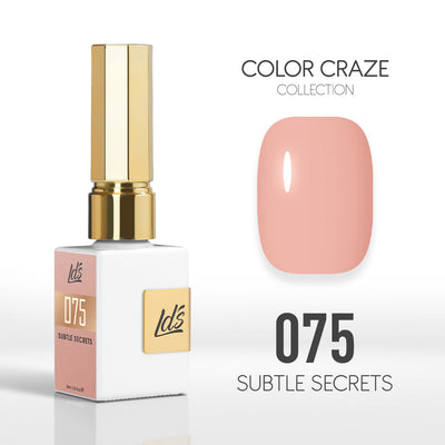 LDS Color Craze Gel Nail Polish - 075 Subtle Secrets - 0.5oz