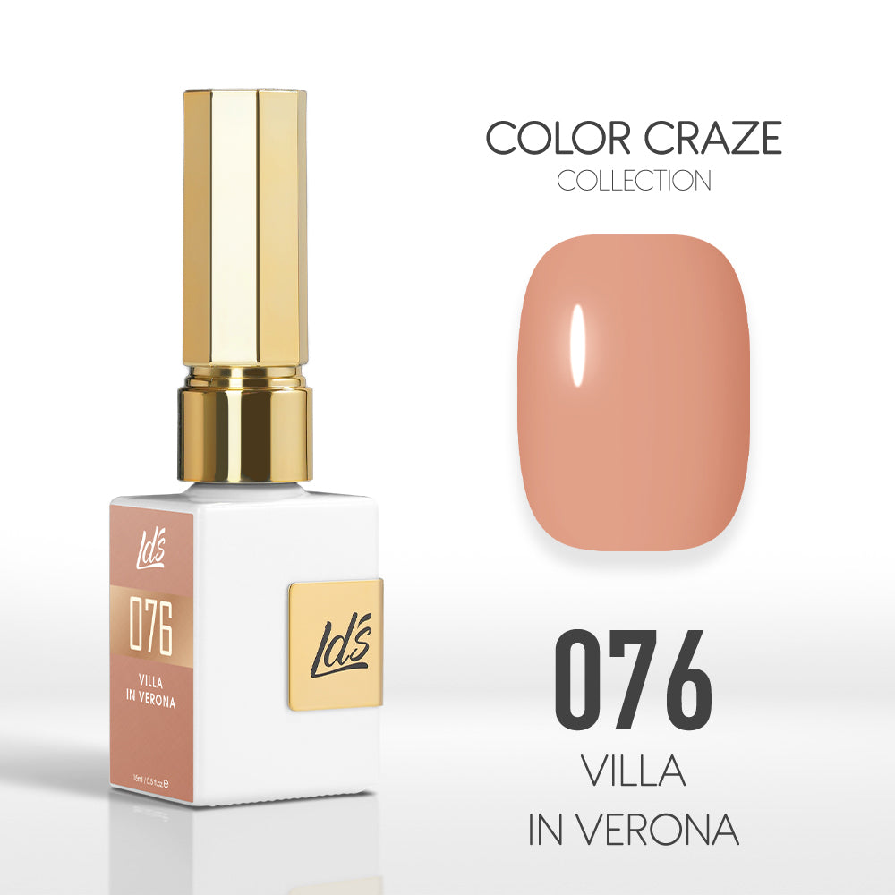 LDS Color Craze Gel Nail Polish - 076 Villa in Verona - 0.5oz