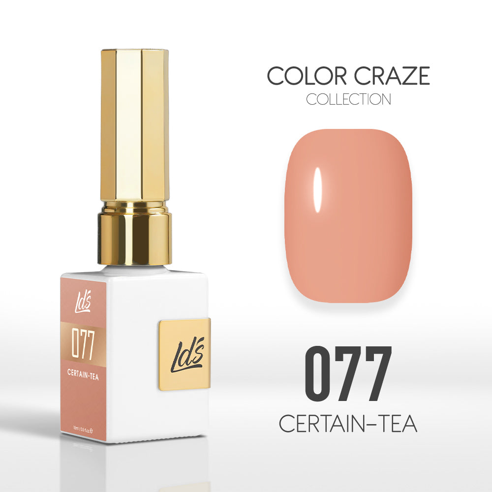 LDS Color Craze Gel Nail Polish - 077 Certain-tea - 0.5oz