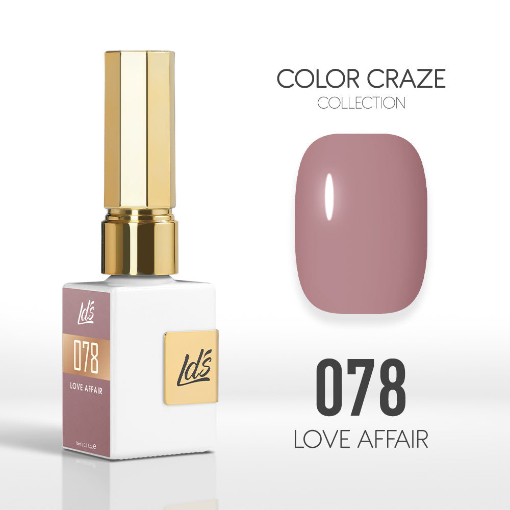 LDS Color Craze Gel Nail Polish - 078 Love Affair - 0.5oz