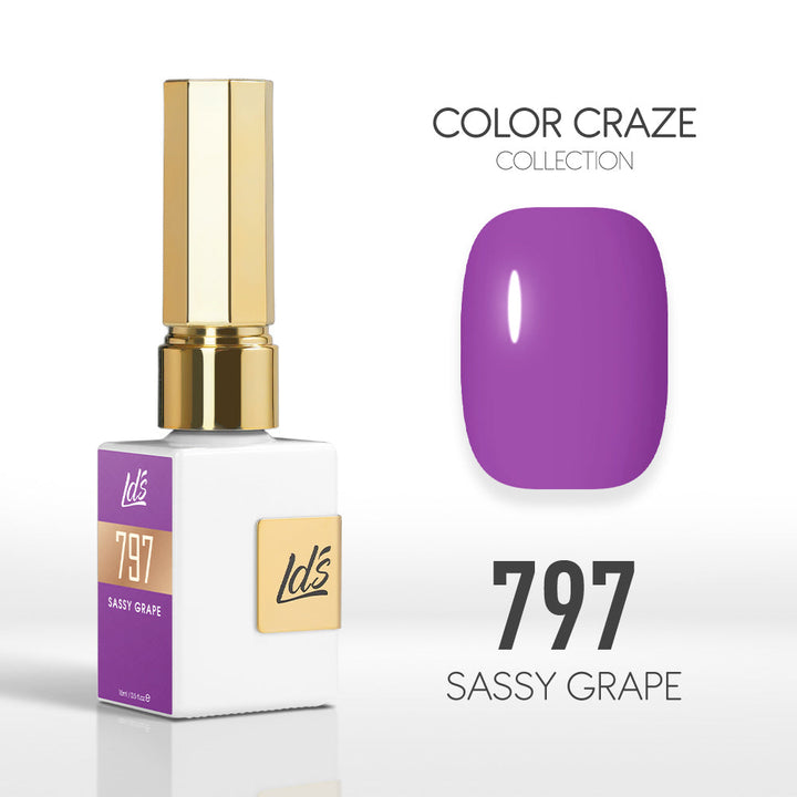 LDS Color Craze Gel Nail Polish - 797 Sassy Grape - 0.5oz