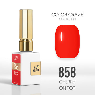 LDS Color Craze Gel Nail Polish - 858 Cherry on Top - 0.5oz