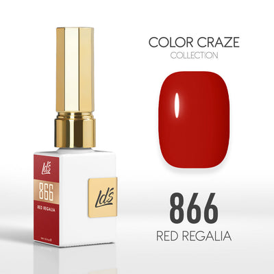 LDS Color Craze Gel Nail Polish - 866 Red Regalia - 0.5oz