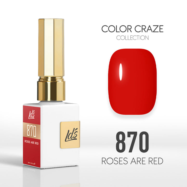 LDS Color Craze Gel Nail Polish - 870 Roses are Red - 0.5oz