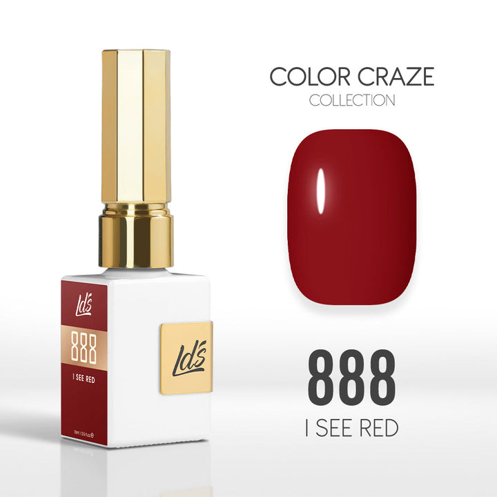 LDS Color Craze Gel Nail Polish - 888 I See Red - 0.5oz