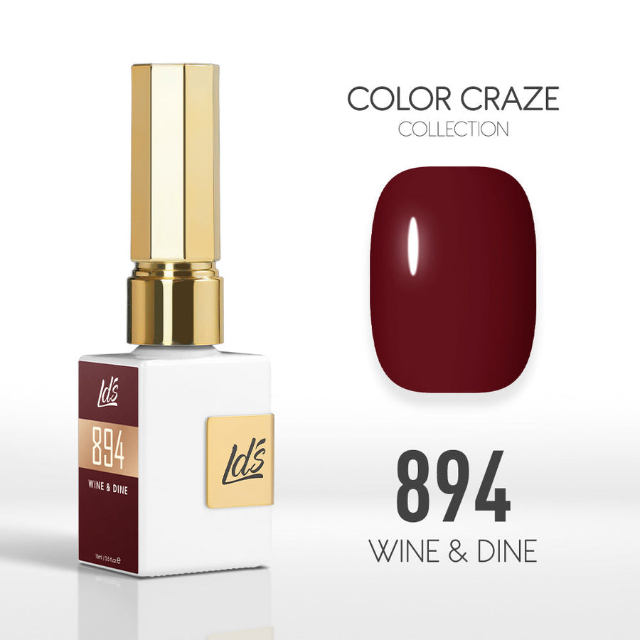 LDS Color Craze Gel Nail Polish - 894 Wine &amp; Dine - 0.5oz