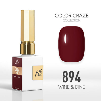 LDS Color Craze Gel Nail Polish - 894 Wine & Dine - 0.5oz