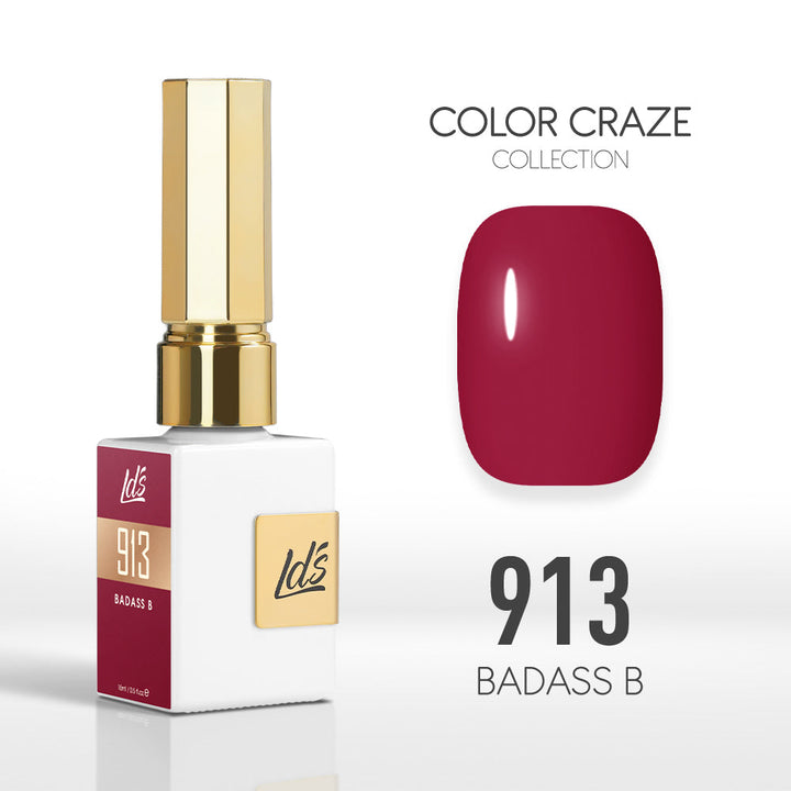 LDS Color Craze Gel Nail Polish - 913 Badass B - 0.5oz