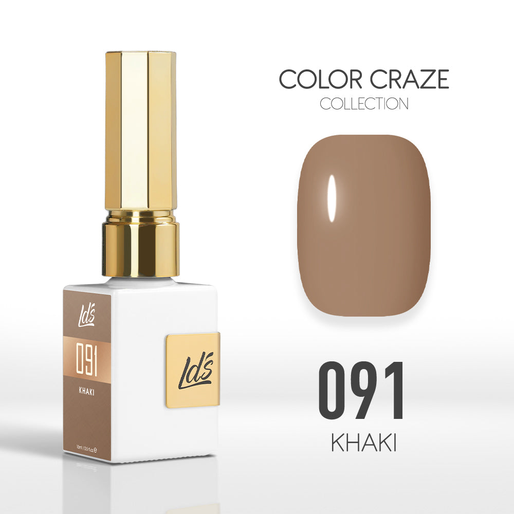 LDS Color Craze Gel Nail Polish - 091 Khaki - 0.5oz