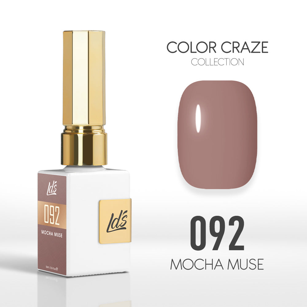 LDS Color Craze Gel Nail Polish - 092 Mocha Muse - 0.5oz