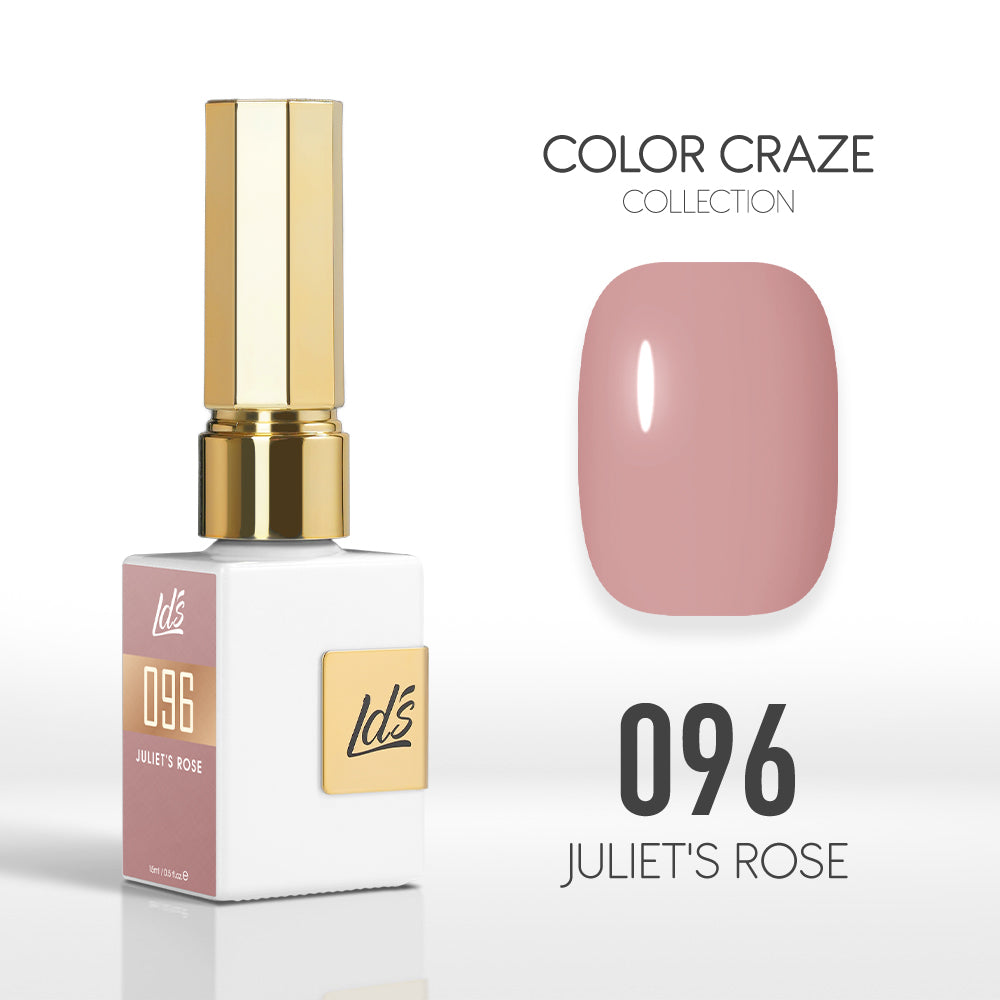 LDS Color Craze Gel Nail Polish - 096 Juliet's Rose - 0.5oz