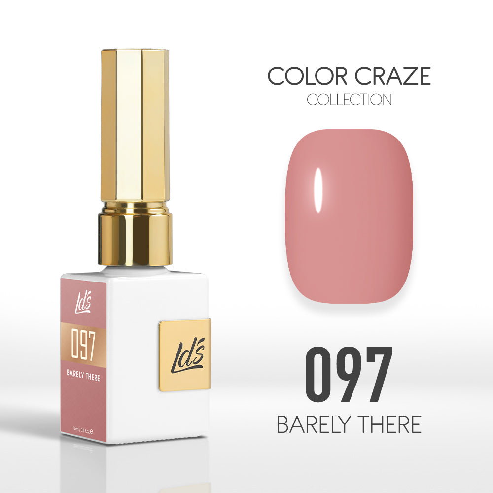 LDS Color Craze Gel Nail Polish - 097 Barely There - 0.5oz