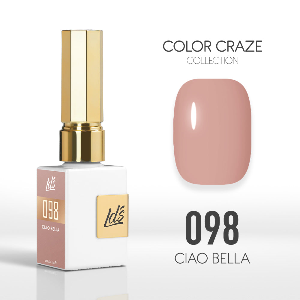 LDS Color Craze Gel Nail Polish - 098 Ciao Bella - 0.5oz