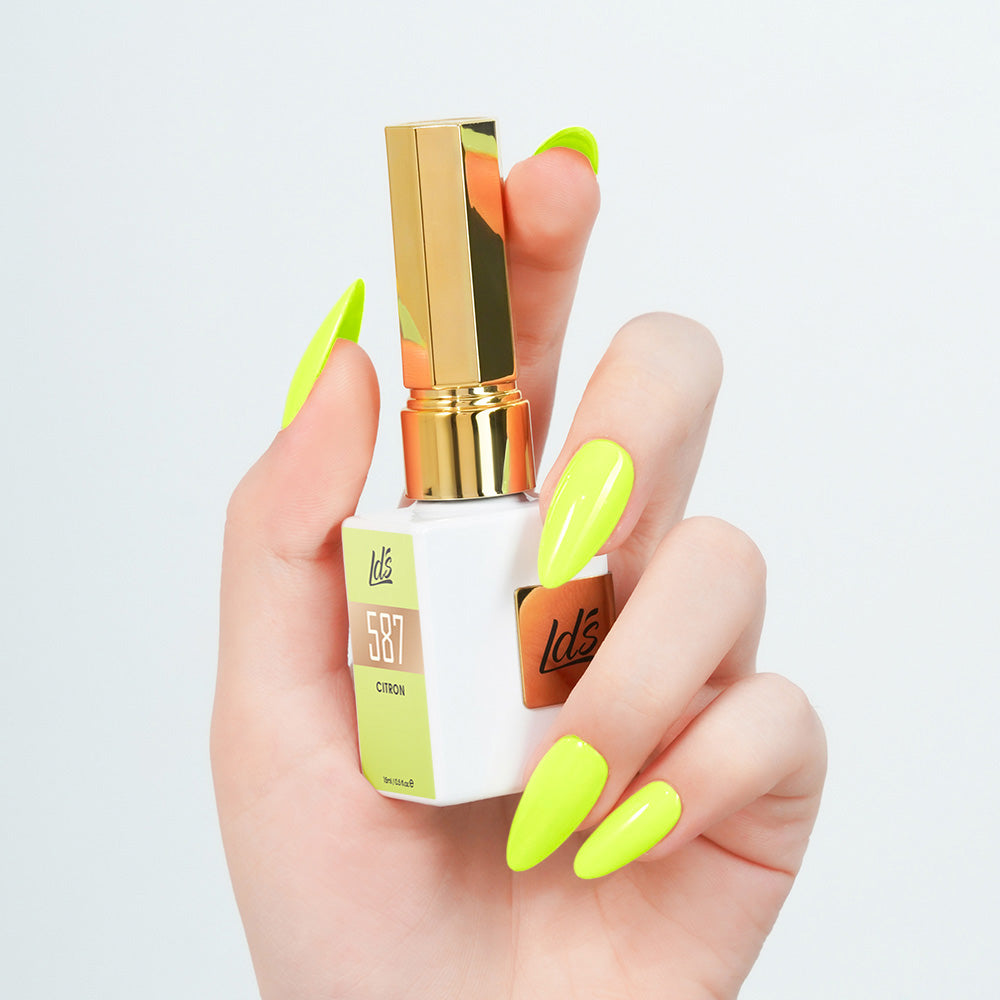 LDS Color Craze Gel Nail Polish -  587 Citron - 0.5oz