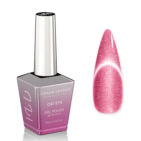 Chaun Legend CAT EYE GEL Polish Pink Diamonds LGCE12