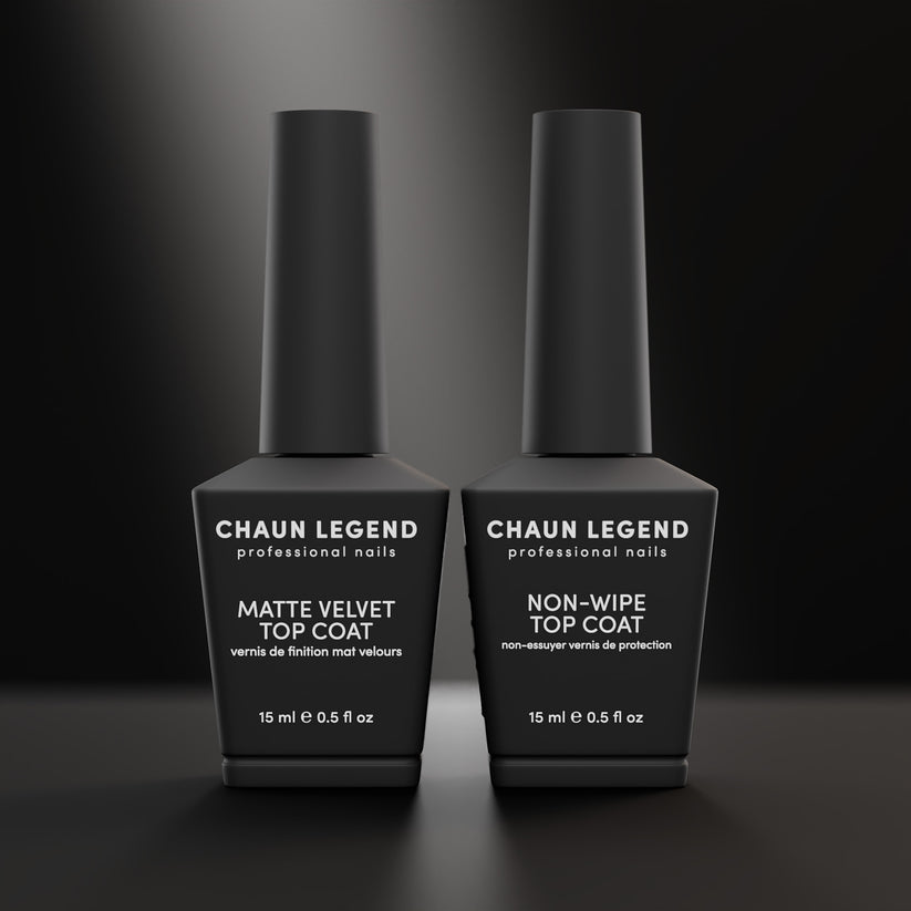 CHAUN LEGEND GEL - Velvet Matte + Non-Wipe Top Coat Duo