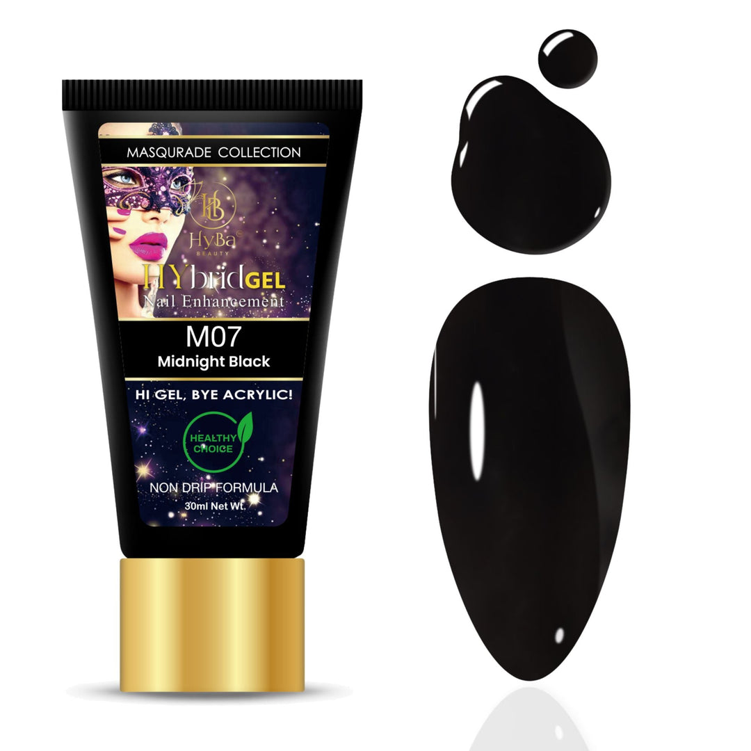 HyBa HyGEL Hybrid Gel 30ml - #M07 Midnight Black