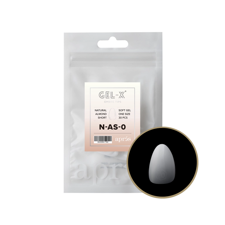 APRES - OMBRÉ GEL-X® NATURAL ALMOND SHORT REFILL TIP BAG 2.0