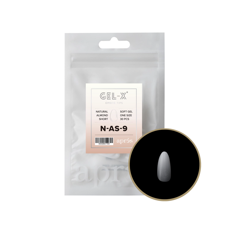 APRES - OMBRÉ GEL-X® NATURAL ALMOND SHORT REFILL TIP BAG 2.0