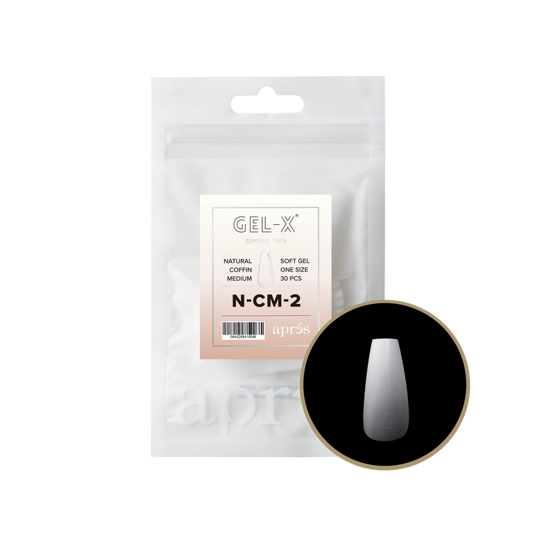 APRES - OMBRÉ GEL-X® NATURAL COFFIN MEDIUM REFILL TIP BAG 2.0