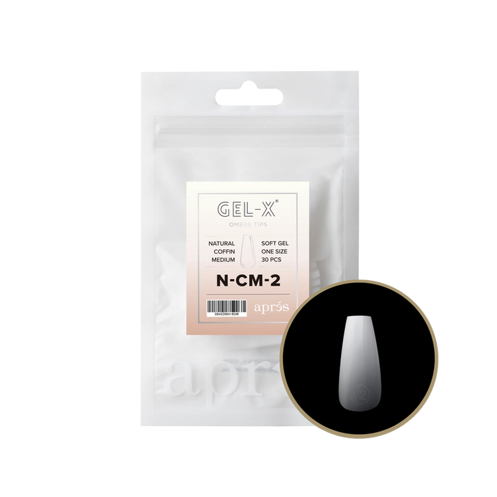APRES - OMBRÉ GEL-X® NATURAL COFFIN MEDIUM REFILL TIP BAG 2.0
