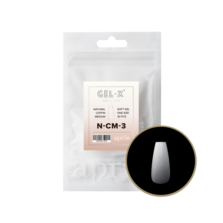APRES - OMBRÉ GEL-X® NATURAL COFFIN MEDIUM REFILL TIP BAG 2.0