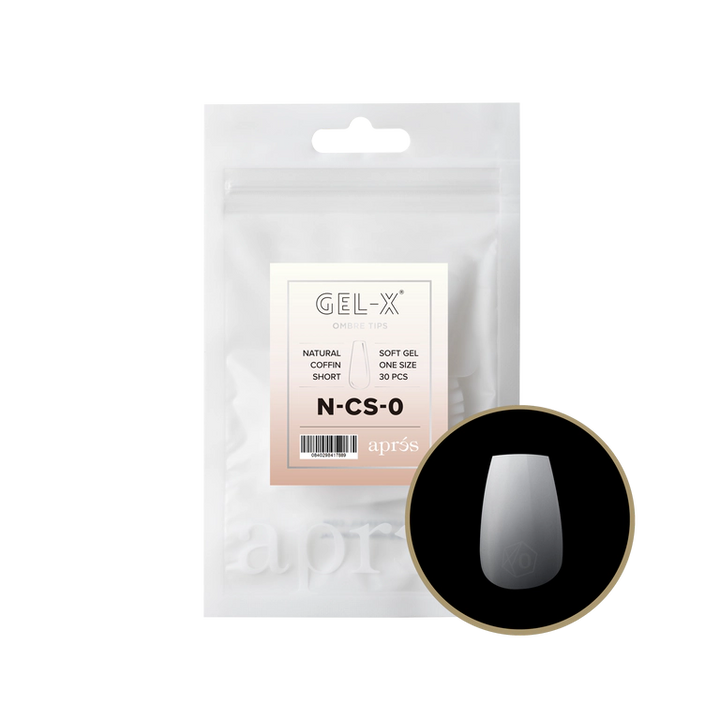 APRES - OMBRÉ GEL-X® NATURAL COFFIN SHORT REFILL TIP BAG 2.0