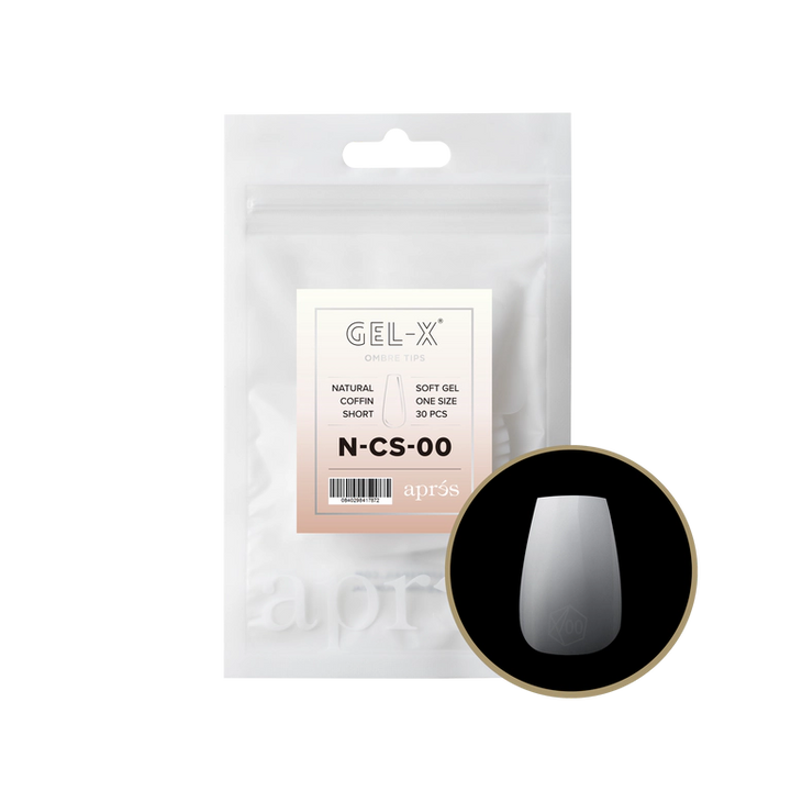 APRES - OMBRÉ GEL-X® NATURAL COFFIN SHORT REFILL TIP BAG 2.0