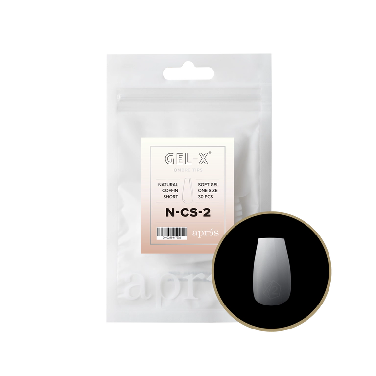 APRES - OMBRÉ GEL-X® NATURAL COFFIN SHORT REFILL TIP BAG 2.0