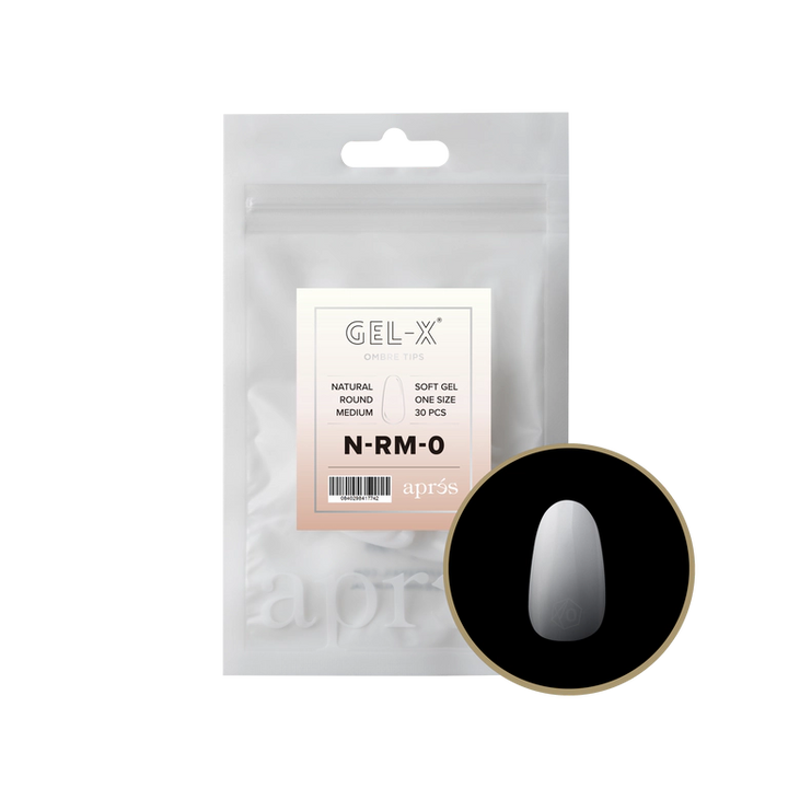 APRES - OMBRÉ GEL-X® NATURAL ROUND MEDIUM REFILL TIP BAG 2.0