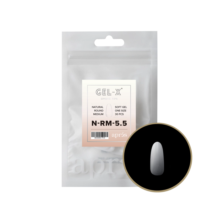 APRES - OMBRÉ GEL-X® NATURAL ROUND MEDIUM REFILL TIP BAG 2.0