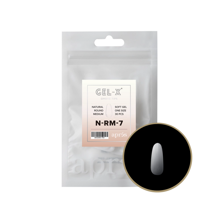 APRES - OMBRÉ GEL-X® NATURAL ROUND MEDIUM REFILL TIP BAG 2.0