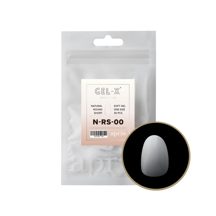 APRES - OMBRÉ GEL-X® NATURAL ROUND SHORT REFILL TIP BAG 2.0
