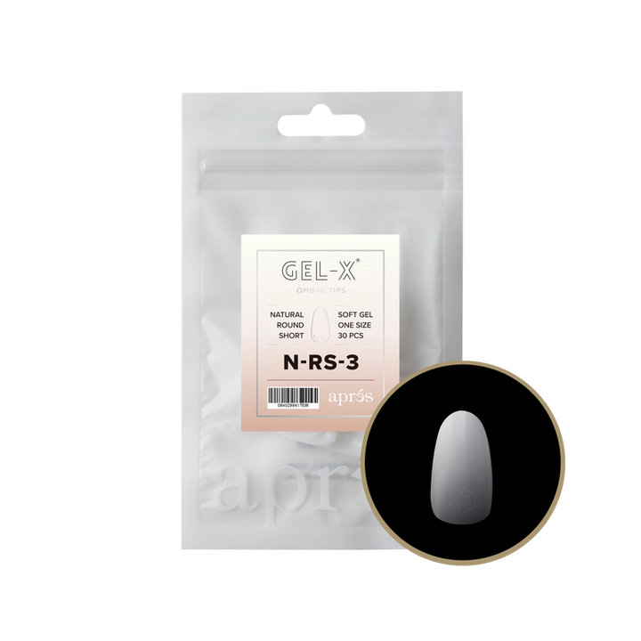 APRES - OMBRÉ GEL-X® NATURAL ROUND SHORT REFILL TIP BAG 2.0