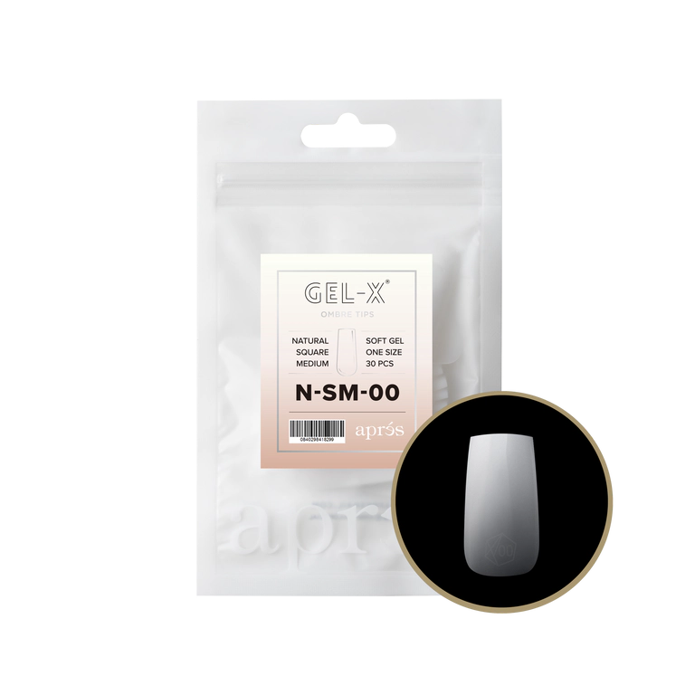 APRES - OMBRÉ GEL-X® NATURAL SQUARE MEDIUM REFILL TIP BAG 2.0