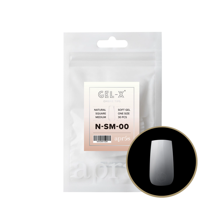 APRES - OMBRÉ GEL-X® NATURAL SQUARE MEDIUM REFILL TIP BAG 2.0