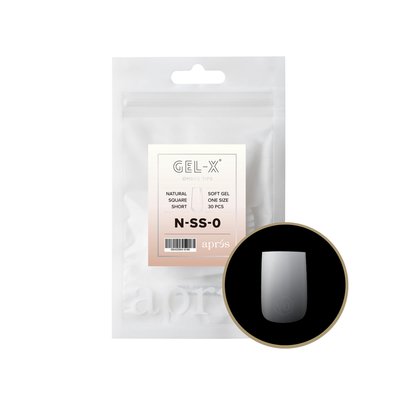 APRES - OMBRÉ GEL-X® NATURAL SQUARE SHORT REFILL TIP BAG 2.0
