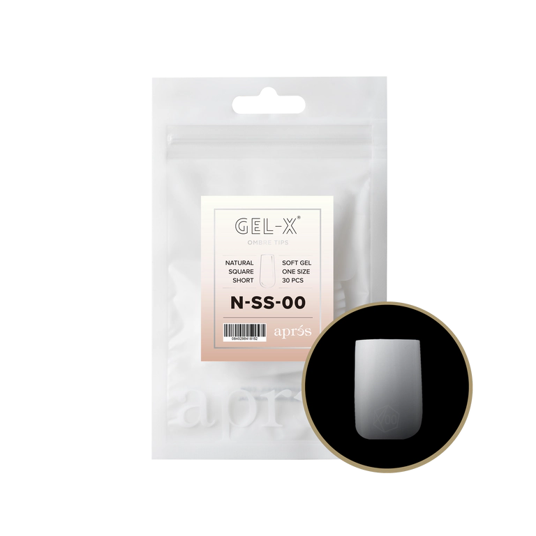 APRES - OMBRÉ GEL-X® NATURAL SQUARE SHORT REFILL TIP BAG 2.0