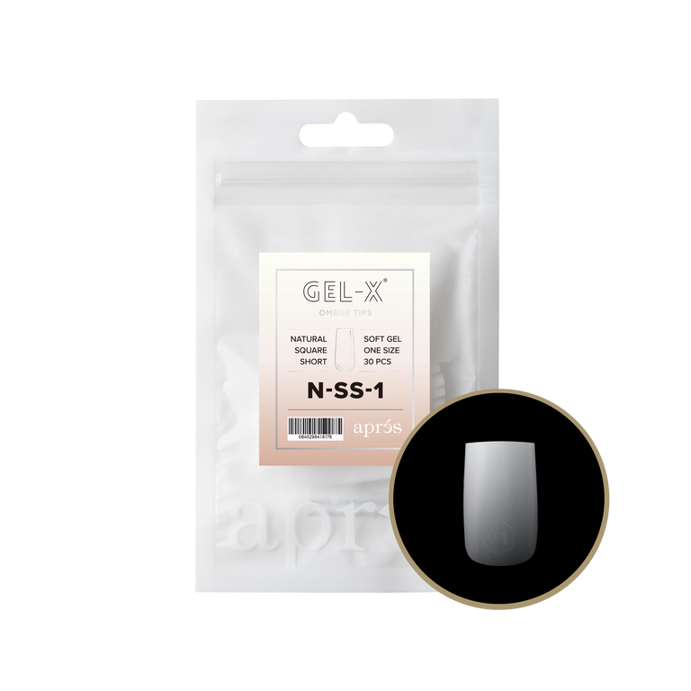 APRES - OMBRÉ GEL-X® NATURAL SQUARE SHORT REFILL TIP BAG 2.0