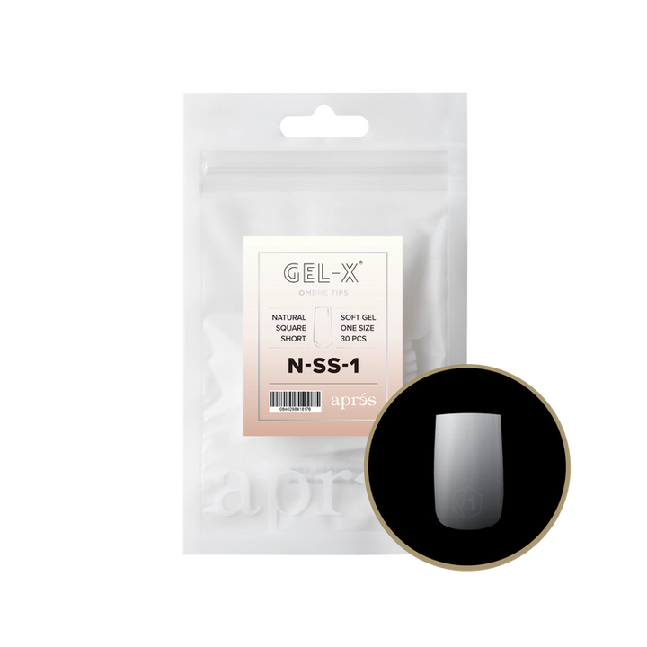 APRES - OMBRÉ GEL-X® NATURAL SQUARE SHORT REFILL TIP BAG 2.0