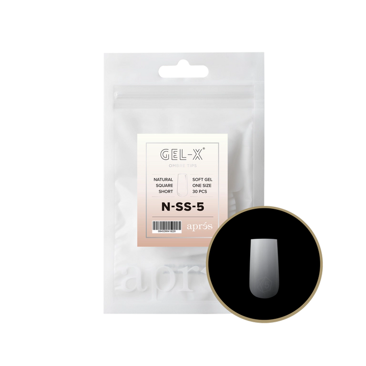 APRES - OMBRÉ GEL-X® NATURAL SQUARE SHORT REFILL TIP BAG 2.0
