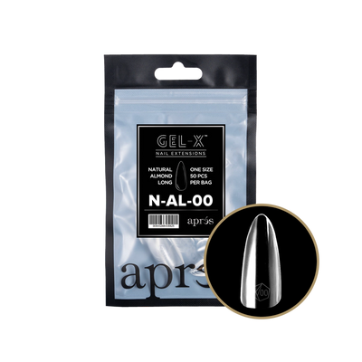 APRES - GEL-X® NATURAL ALMOND LONG REFILL TIP BAG