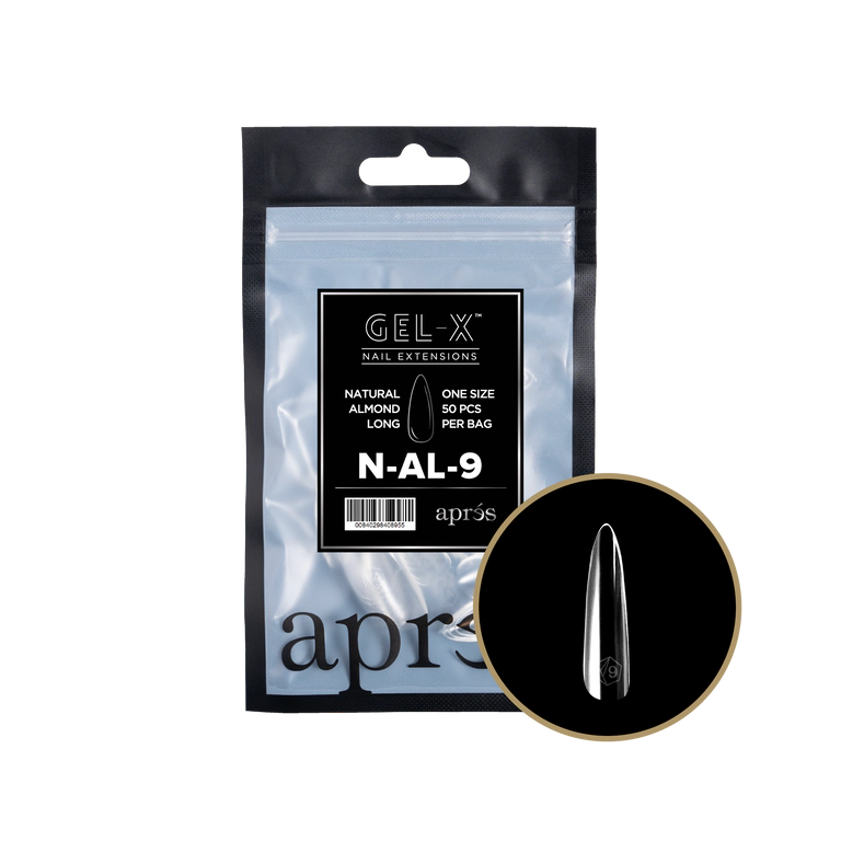 APRES - GEL-X® NATURAL ALMOND LONG REFILL TIP BAG